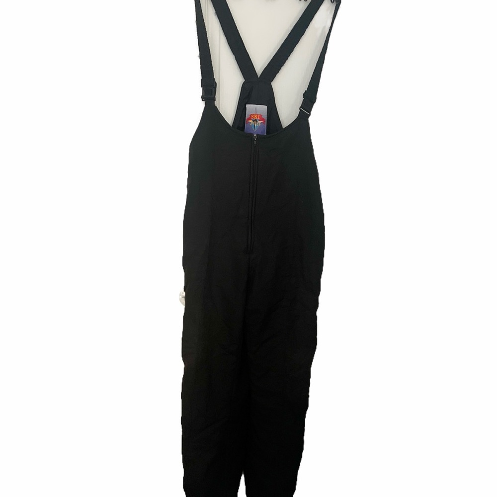 Men's XL Black Snow Bibs with Ski West Patch